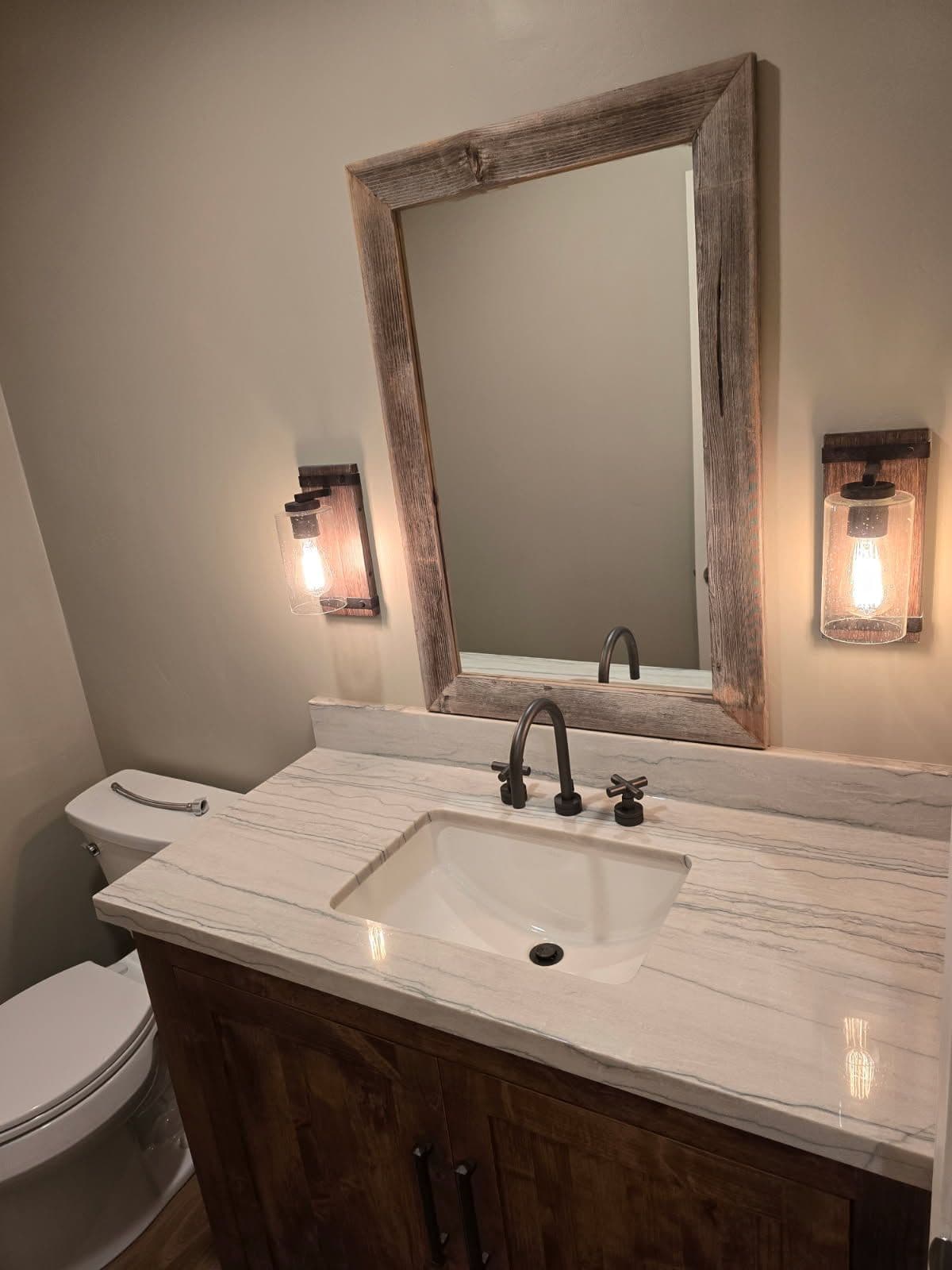 Project Stylish Bathroom Vanity Upgrade with Marble Touch image