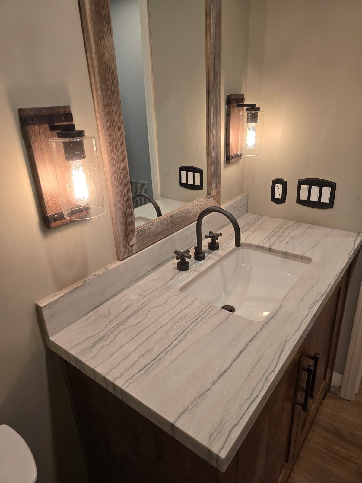 Gallery photos for Stylish Bathroom Vanity Upgrade with Marble Touch: Image #2