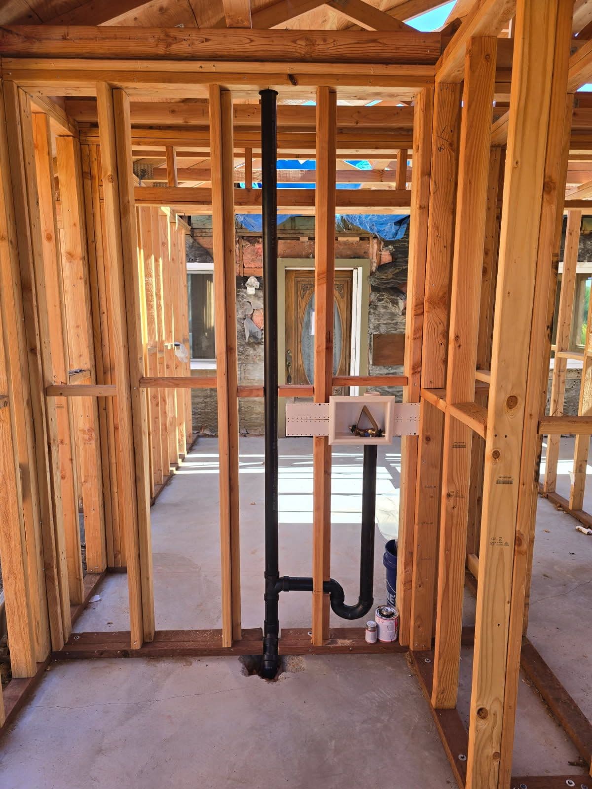 Top-Notch ADU Plumbing with Black ABS Pipes at Our Latest Build